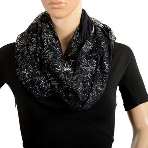 Collection18 Women's Black Lace Snood Scarf